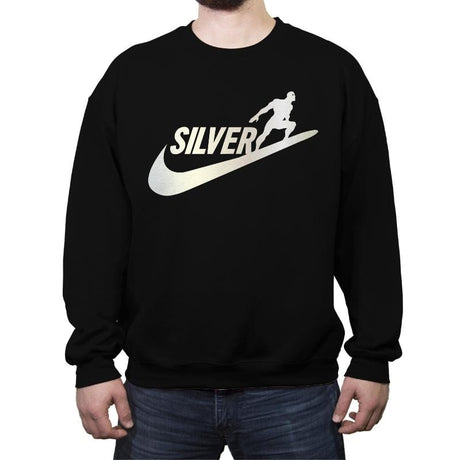 SILVER SURFER - Crew Neck Sweatshirt Crew Neck Sweatshirt RIPT Apparel Small / Black