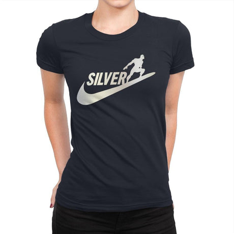 SILVER SURFER - Womens Premium T-Shirts RIPT Apparel Small / Midnight Navy