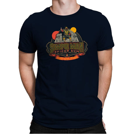 Simple Man Spiced Rum - Mens Premium T-Shirts RIPT Apparel Small / Midnight Navy