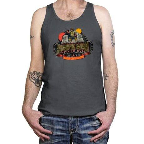 Simple Man Spiced Rum - Tanktop Tanktop RIPT Apparel X-Small / Asphalt