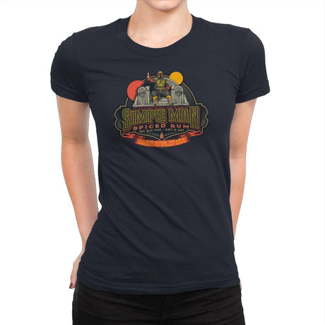 Simple Man Spiced Rum - Womens Premium T-Shirts RIPT Apparel Small / Midnight Navy