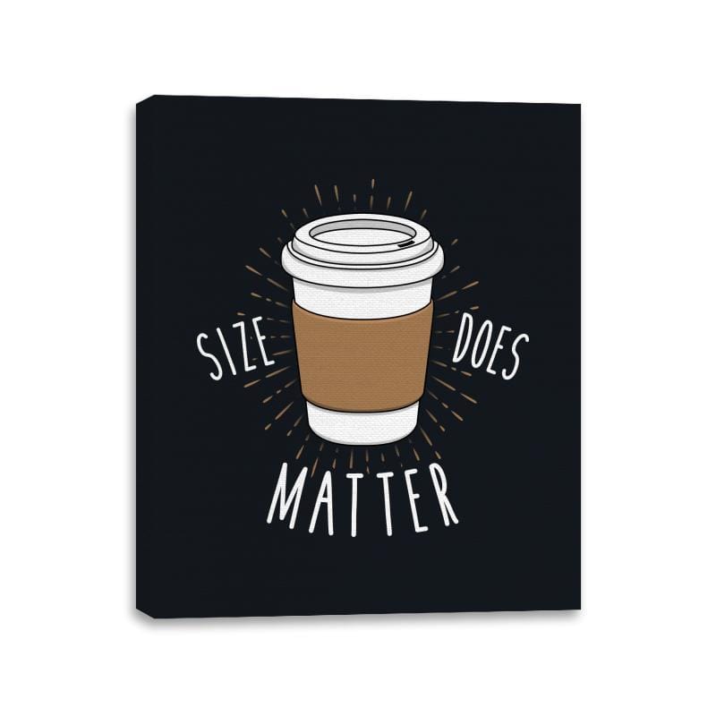 Size Does Matter - Canvas Wraps Canvas Wraps RIPT Apparel 11x14 / Black