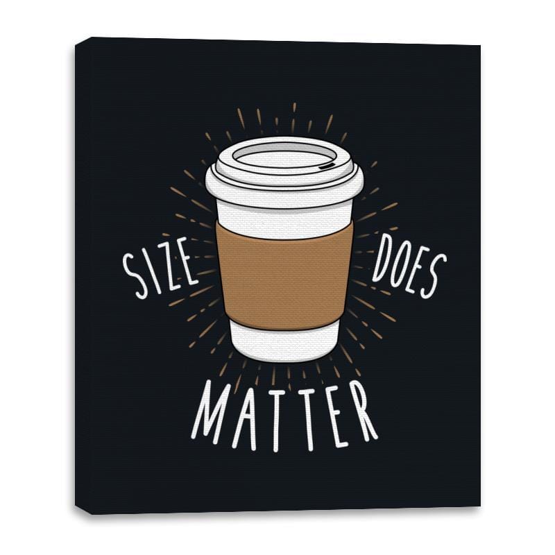 Size Does Matter - Canvas Wraps Canvas Wraps RIPT Apparel 16x20 / Black