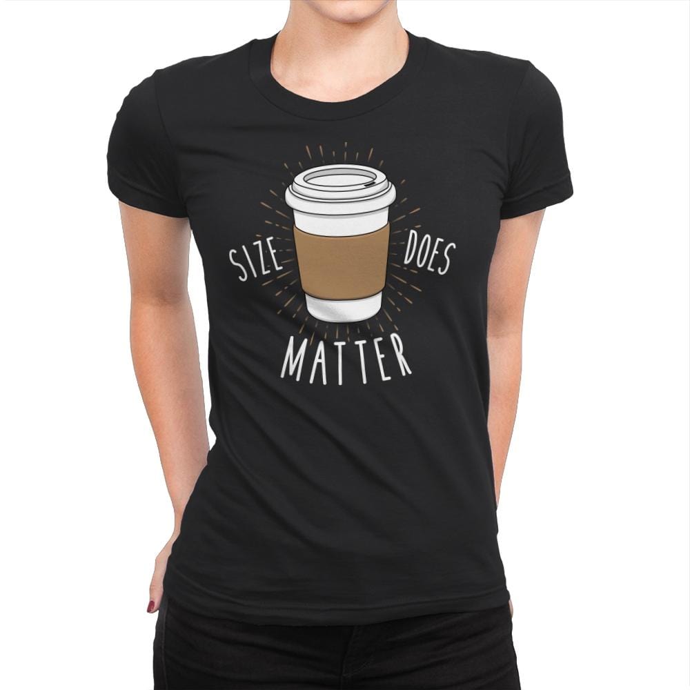 Size Does Matter - Womens Premium T-Shirts RIPT Apparel Small / Black