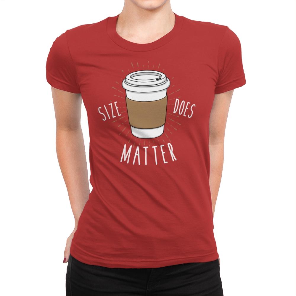 Size Does Matter - Womens Premium T-Shirts RIPT Apparel Small / Red