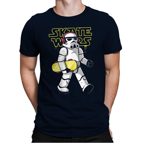 Skate Wars - Mens Premium T-Shirts RIPT Apparel Small / Midnight Navy