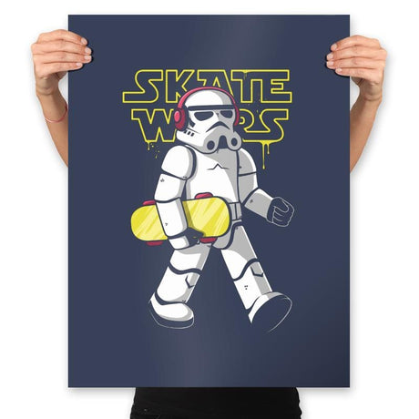 Skate Wars - Prints Posters RIPT Apparel 18x24 / Navy