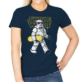 Skate Wars - Womens T-Shirts RIPT Apparel Small / Navy