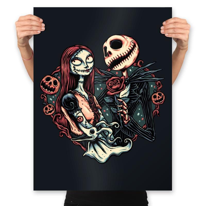 Skeleton Love - Prints Posters RIPT Apparel 18x24 / Black