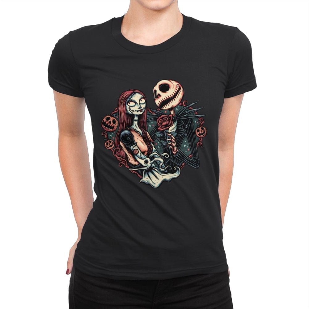 Skeleton Love - Womens Premium T-Shirts RIPT Apparel Small / Black