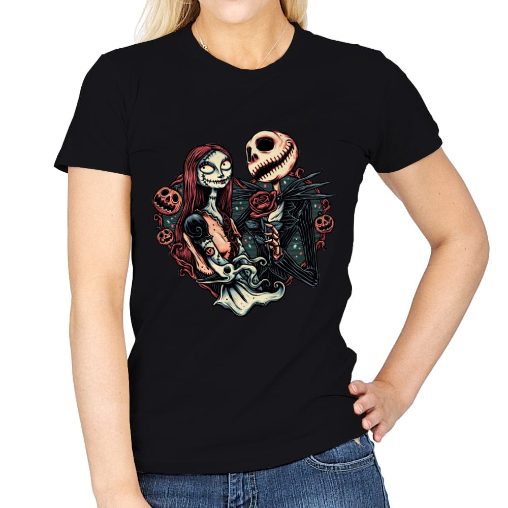 Skeleton Love - Womens T-Shirts RIPT Apparel Small / Black