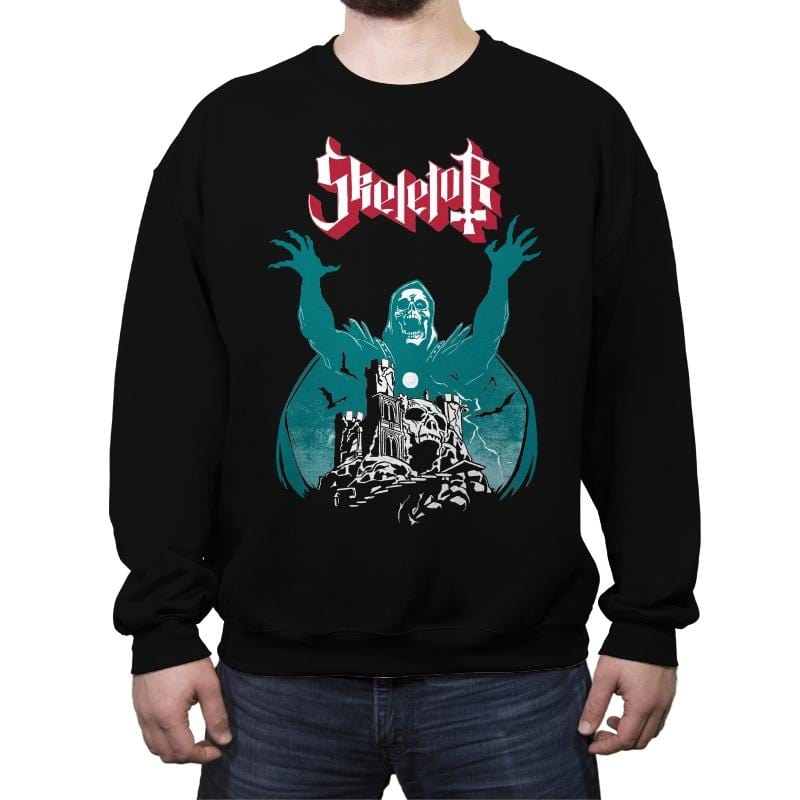 Skeleton Rock - Crew Neck Sweatshirt Crew Neck Sweatshirt RIPT Apparel Small / Black