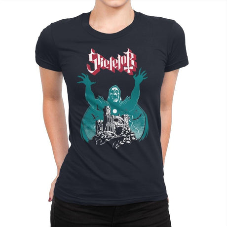 Skeleton Rock - Womens Premium T-Shirts RIPT Apparel Small / Midnight Navy