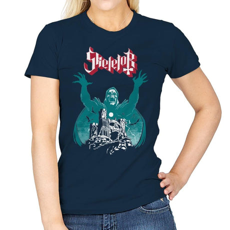 Skeleton Rock - Womens T-Shirts RIPT Apparel Small / Navy