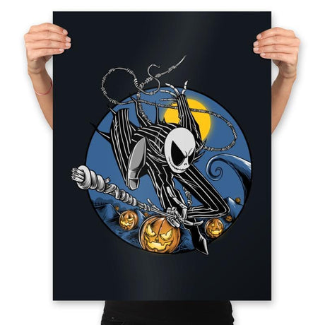 Skellington Man - Prints Posters RIPT Apparel 18x24 / Black