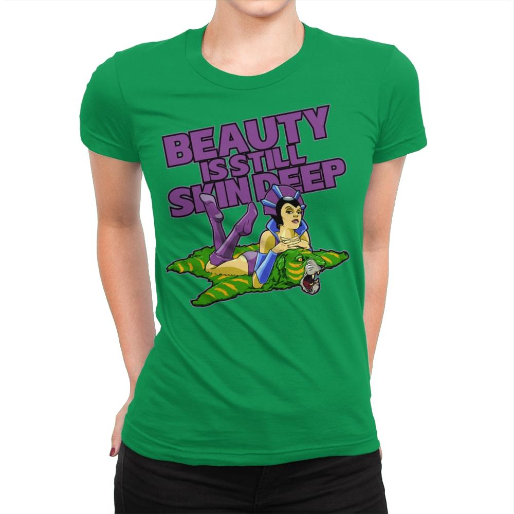 Skin Deep - Womens Premium T-Shirts RIPT Apparel Small / Kelly Green