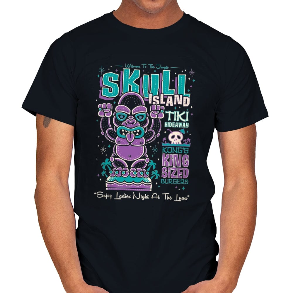 Skull Island Tiki Hideaway - Mens T-Shirts RIPT Apparel Small / Black