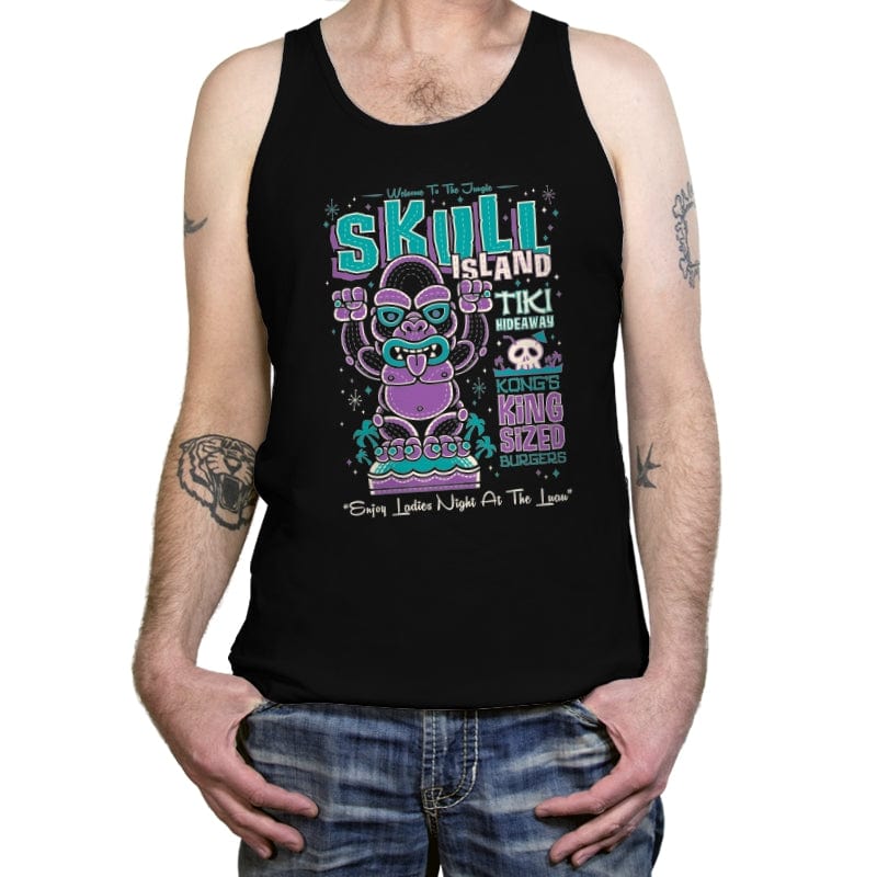 Skull Island Tiki Hideaway - Tanktop Tanktop RIPT Apparel X-Small / Black