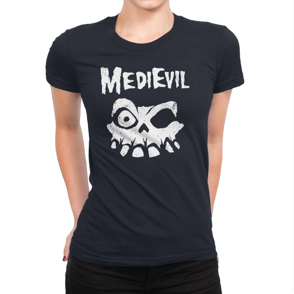 Skull of Fortesque - Womens Premium T-Shirts RIPT Apparel Small / Midnight Navy