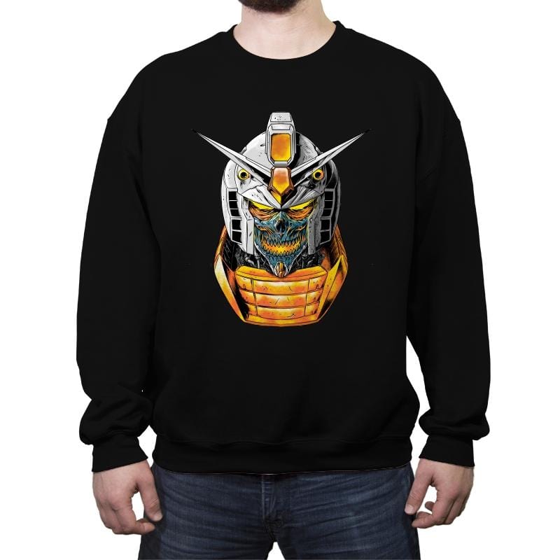 skull warrior - Crew Neck Sweatshirt Crew Neck Sweatshirt RIPT Apparel Small / Black