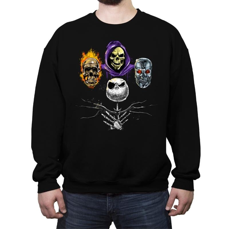 Skulls Rhapsody - Crew Neck Sweatshirt Crew Neck Sweatshirt RIPT Apparel Small / Black