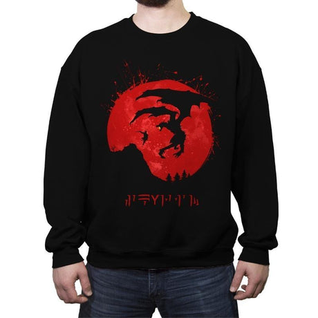 Skydragon - Crew Neck Sweatshirt Crew Neck Sweatshirt RIPT Apparel Small / Black