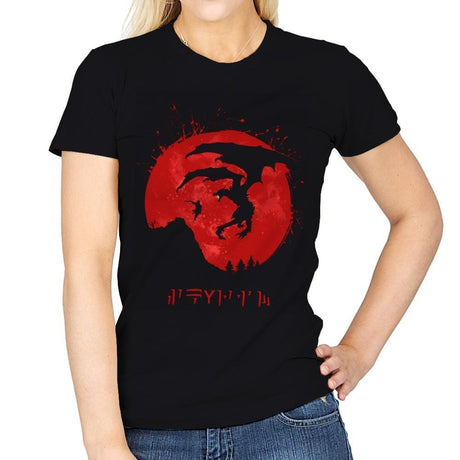 Skydragon - Womens T-Shirts RIPT Apparel Small / Black