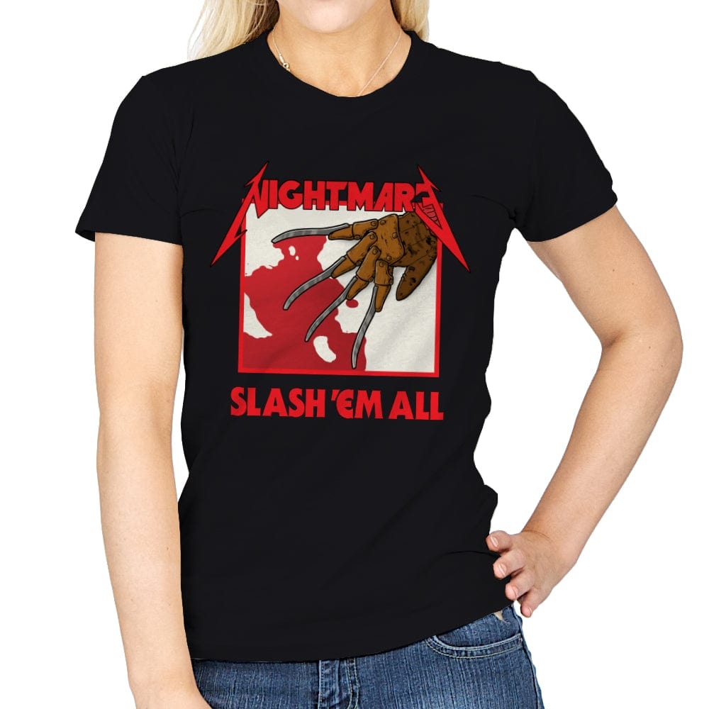 Slash 'Em All - Womens T-Shirts RIPT Apparel Small / Black