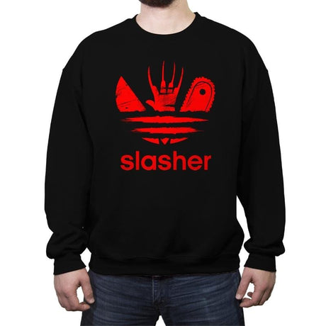 Slasher Brand - Crew Neck Sweatshirt Crew Neck Sweatshirt RIPT Apparel Small / Black