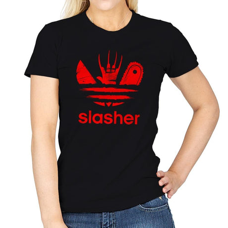 Slasher Brand - Womens T-Shirts RIPT Apparel Small / Black