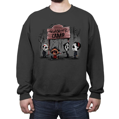 Slasher Camp - Crew Neck Sweatshirt Crew Neck Sweatshirt RIPT Apparel Small / Charcoal