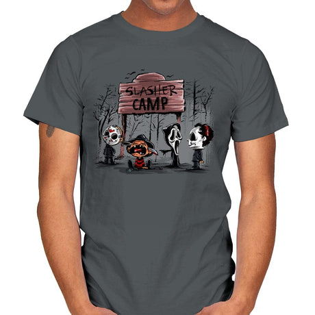 Slasher Camp - Mens T-Shirts RIPT Apparel Small / Charcoal