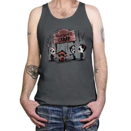 Slasher Camp - Tanktop Tanktop RIPT Apparel X-Small / Asphalt