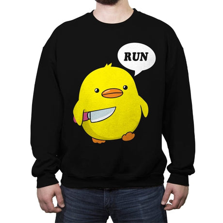 Slasher Duck - Crew Neck Sweatshirt Crew Neck Sweatshirt RIPT Apparel Small / Black