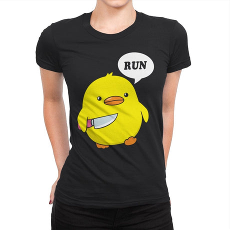 Slasher Duck - Womens Premium T-Shirts RIPT Apparel Small / Black