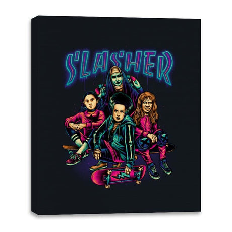 Slasher Girls - Canvas Wraps Canvas Wraps RIPT Apparel 16x20 / Black