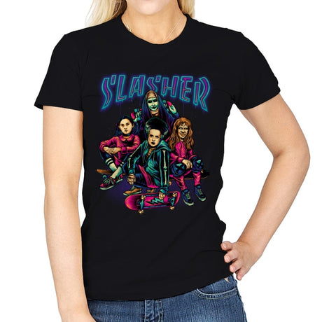 Slasher Girls - Womens T-Shirts RIPT Apparel Small / Black