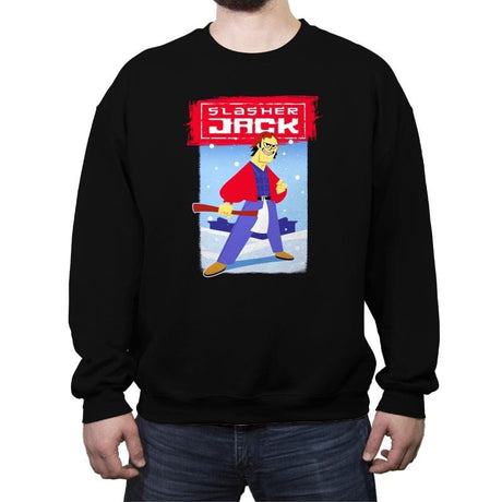 Slasher Jack - Crew Neck Sweatshirt Crew Neck Sweatshirt RIPT Apparel Small / Black