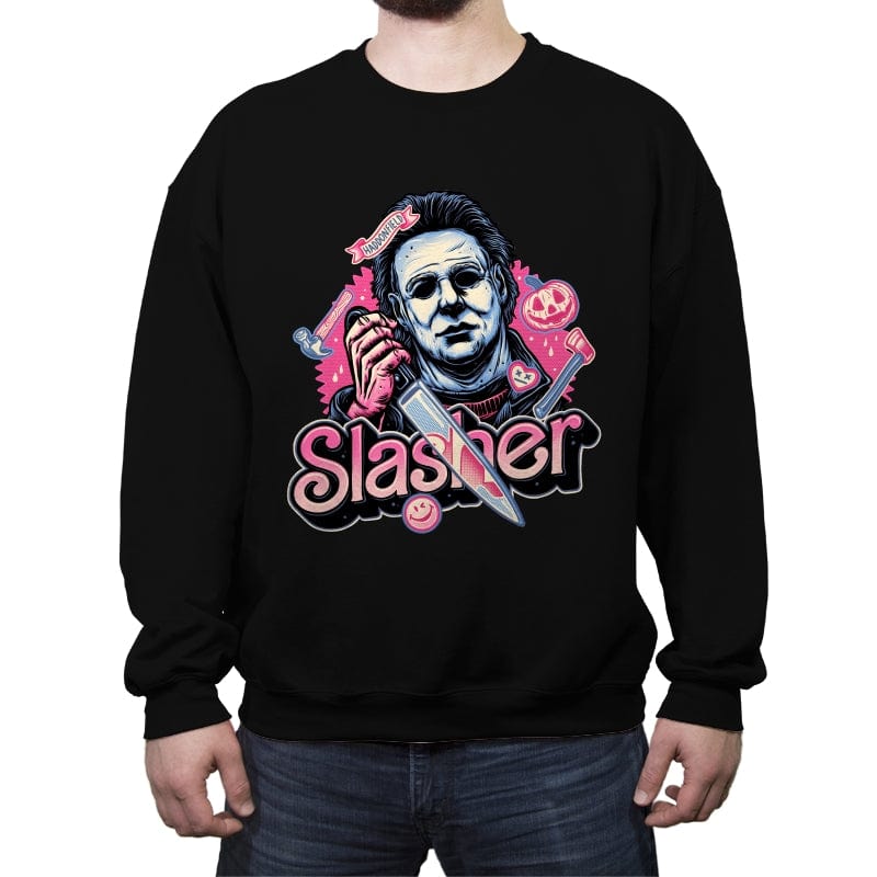 Slasher Love - Crew Neck Sweatshirt Crew Neck Sweatshirt RIPT Apparel Small / Black