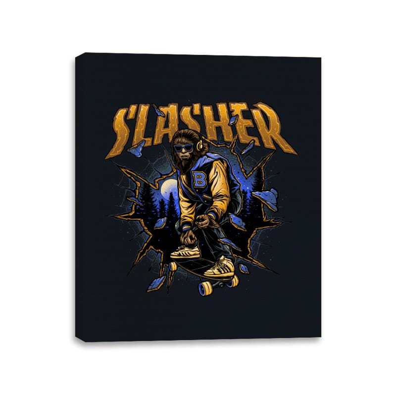 Slasher Wolf! - Canvas Wraps Canvas Wraps RIPT Apparel 11x14 / Black