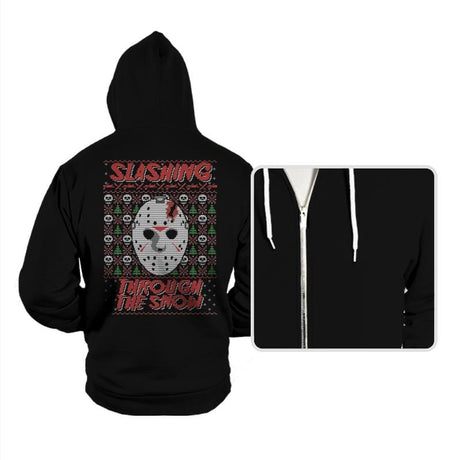 Slashing Through The Snow - Hoodies Hoodies RIPT Apparel Small / Black