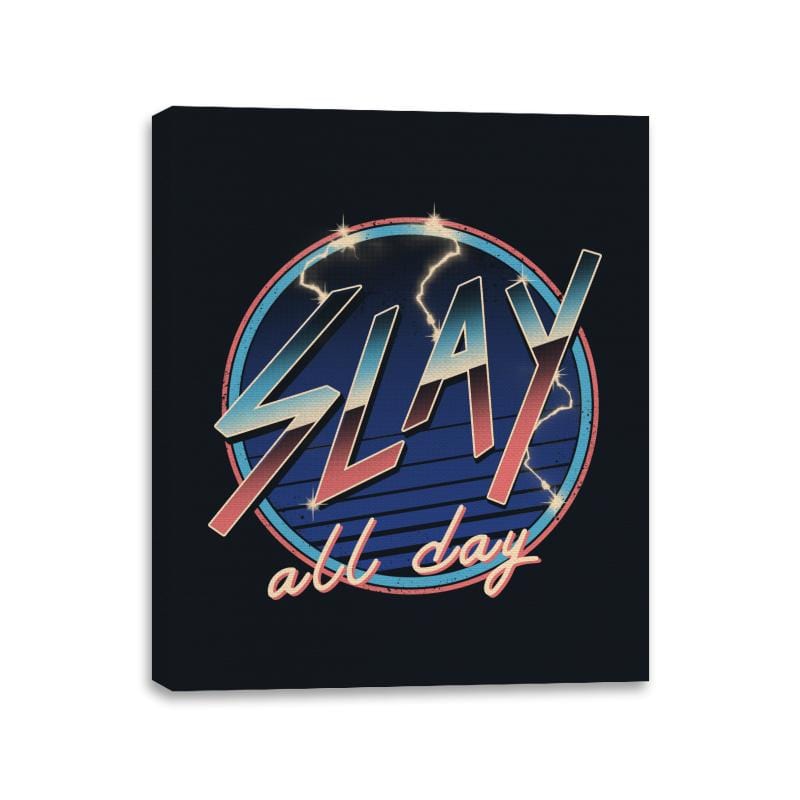 Slay All Day! - Canvas Wraps Canvas Wraps RIPT Apparel 11x14 / Black