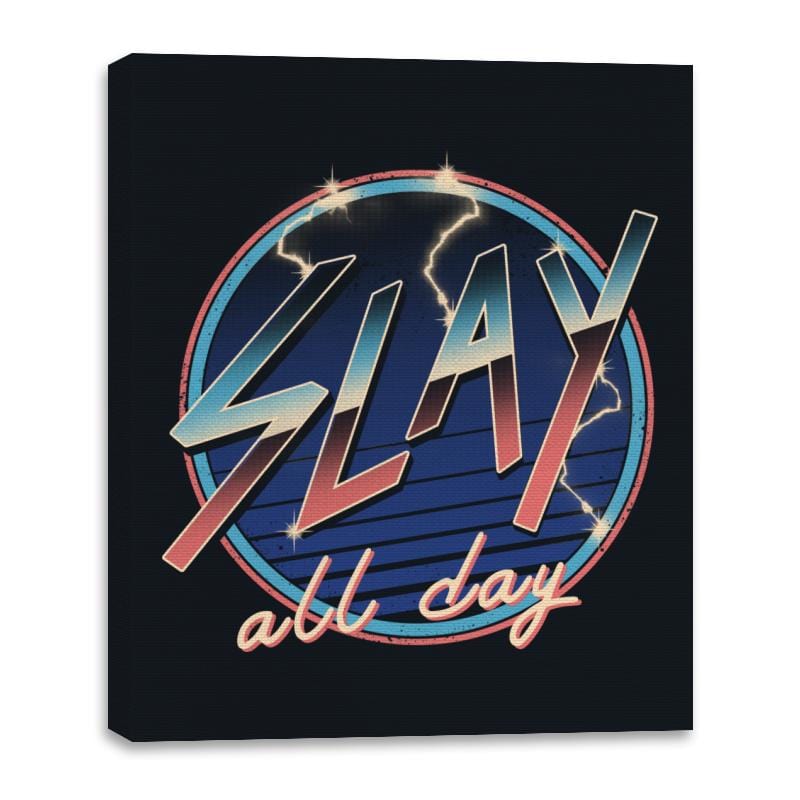 Slay All Day! - Canvas Wraps Canvas Wraps RIPT Apparel 16x20 / Black