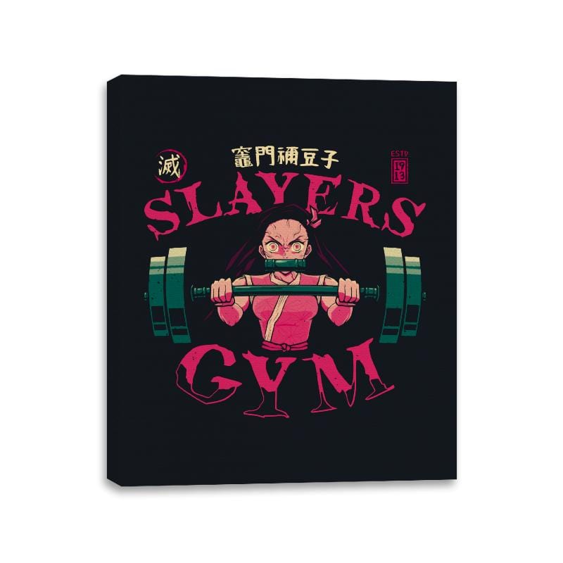 Slayers Gym - Nezuko - Canvas Wraps Canvas Wraps RIPT Apparel 11x14 / Black