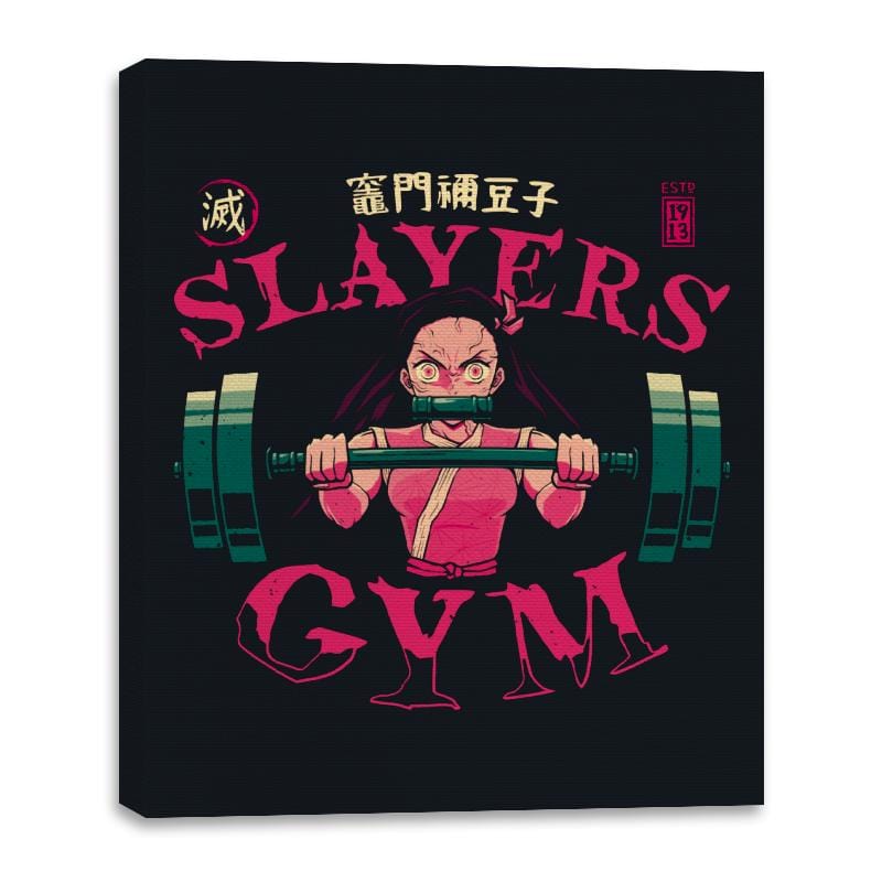 Slayers Gym - Nezuko - Canvas Wraps Canvas Wraps RIPT Apparel 16x20 / Black