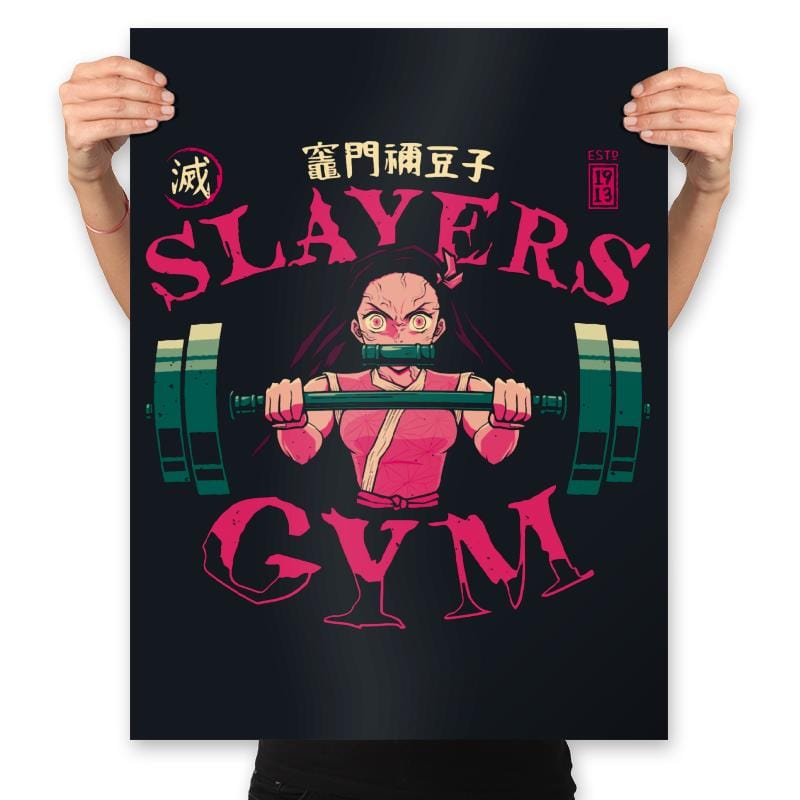 Slayers Gym - Nezuko - Prints Posters RIPT Apparel 18x24 / Black