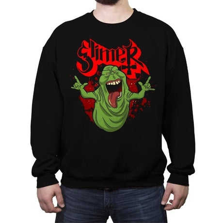 Slimy Ghost - Crew Neck Sweatshirt Crew Neck Sweatshirt RIPT Apparel Small / Black