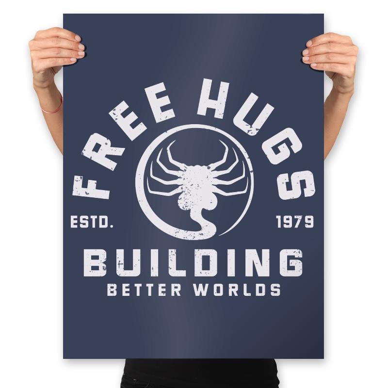 Slobbery Hug - Prints Posters RIPT Apparel 18x24 / Navy