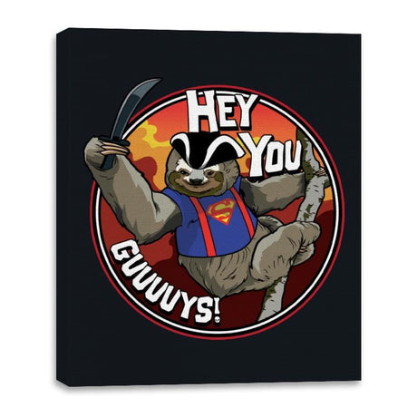 Sloth - Canvas Wraps Canvas Wraps RIPT Apparel 16x20 / Black