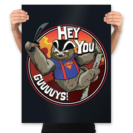 Sloth - Prints Posters RIPT Apparel 18x24 / Black